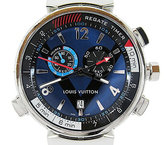 【中古】LOUIS VUITTON “ルイヴィトン” タンブール レガッタ クロノグラフ 石英 アナログウォッチ ウオッチ Q102D 【鹿児島店】