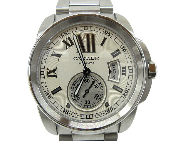 【中古】Cartier “カルティエ” カリブル ドゥ カルティエ 42MM オートマウォッチ 自動巻き 腕時計 W7100015 シルバー【鹿児島店】