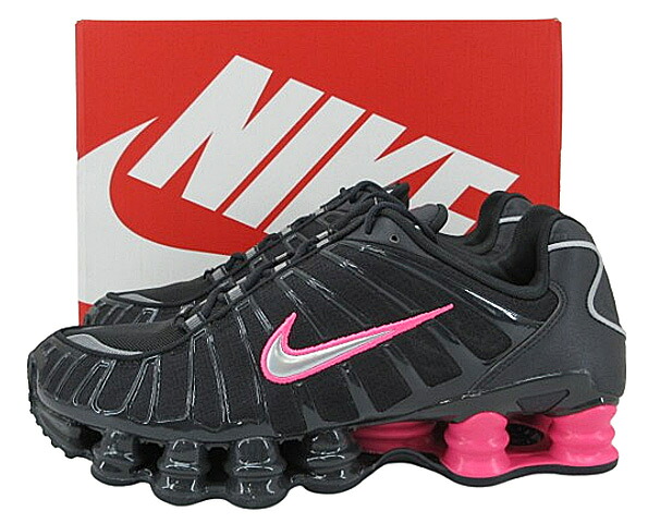 【未当て嵌める】NIKE “ナイキ” WMNS SHOX TL \"OFF NOIR/HYPER PINK/METALLIC SILVER\"" ウィメンズ ショックス TL オフノアール/ハイパーピンク/メタリックシルバー IQ0273-045 スニーカー 28.0糎【鹿児島店】"