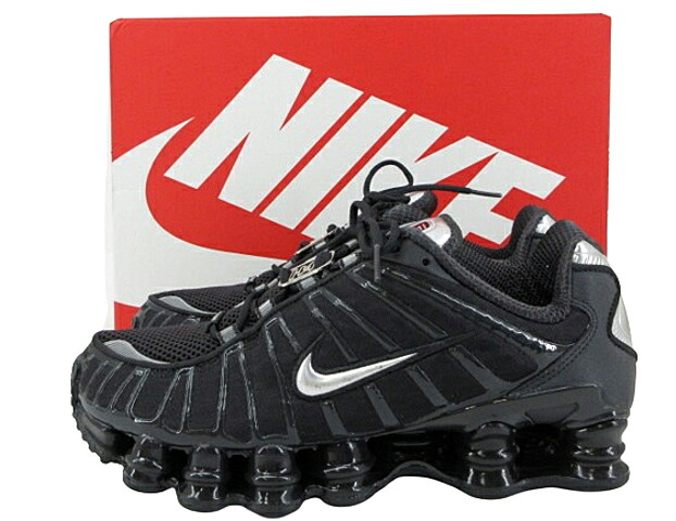 【中古】NIKE “ナイキ” WMNS SHOX TL \"OFF NOIR/METALLIC SILVER\" ウィメンズ ショックス TL オフノアール/メタリックシルバー IB7704-001 スニーカー 25.5cm【鹿児島店】