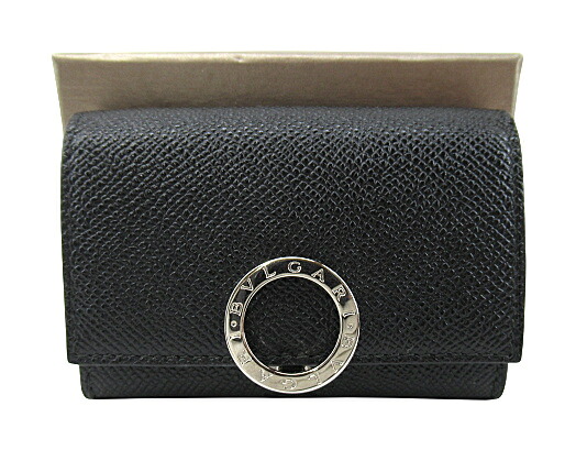 【中古】BVLGARI “ブルガリ” ブルガリブルガリ ロゴクリップ コインケース 小銭入れ 財布 33749 ブラック【鹿児島店】
