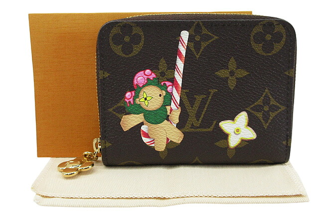【中古】LOUIS VUITTON “ルイヴィトン”  モノグラム 砂糖菓子 製造所 ジッピー･鋳貨 金入れ ヴィヴィエンヌ コインケース 歌留多容れもの M12210 赤銅色系×マルチ色つや【鹿児島店】