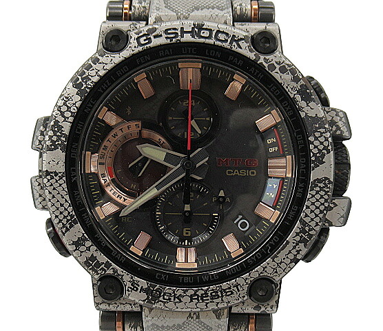 【中古】G-SHOCK “ジーショック” MT-G WILDLIFE PROMISING 2020 Love The Sea And The Earth アフリカニシキヘビ パイソン 電磁波ソーラー 可動性繋がり Bluetooth トリプルGレジスト アナログウォッチ ウオッチ MTG-B1000WLP-1AJR【鹿児島店】