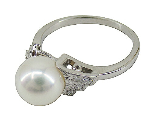 楽天市場】MIKIMOTO【ミキモト】パールリング Pt950 7mm