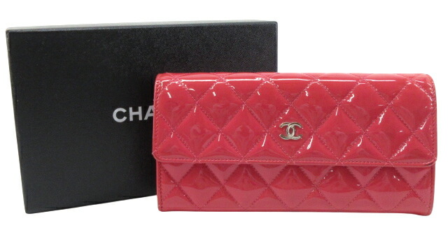 楽天市場】シャネル マトラッセ 長財布 ココマーク エナメル ボルドー