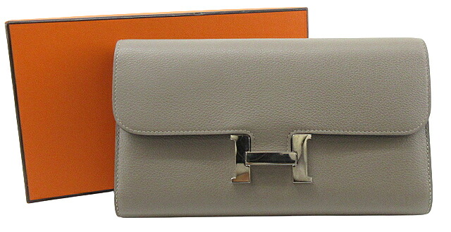 【中古】HERMES “エルメス” コンスタンス ロングウォレット 長金入れ C目じるし しろがね色金具 グリアスファルト【鹿児島店】