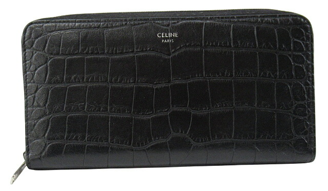楽天市場】【未使用品】セリーヌ/CELINE クロコ ラージ ジップ