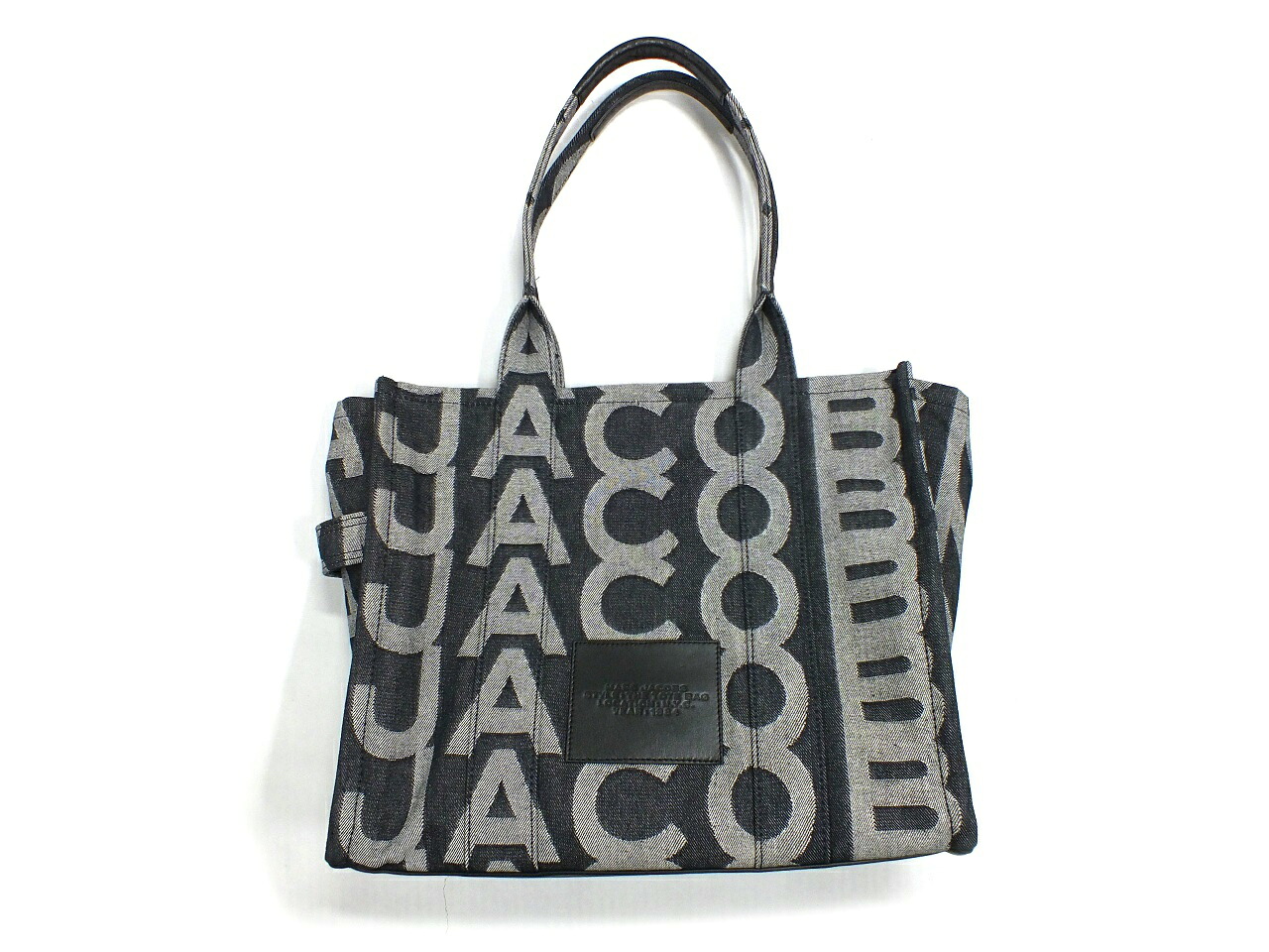 【中古】MARC JACOBS モノグラム デニム トートバッグ \