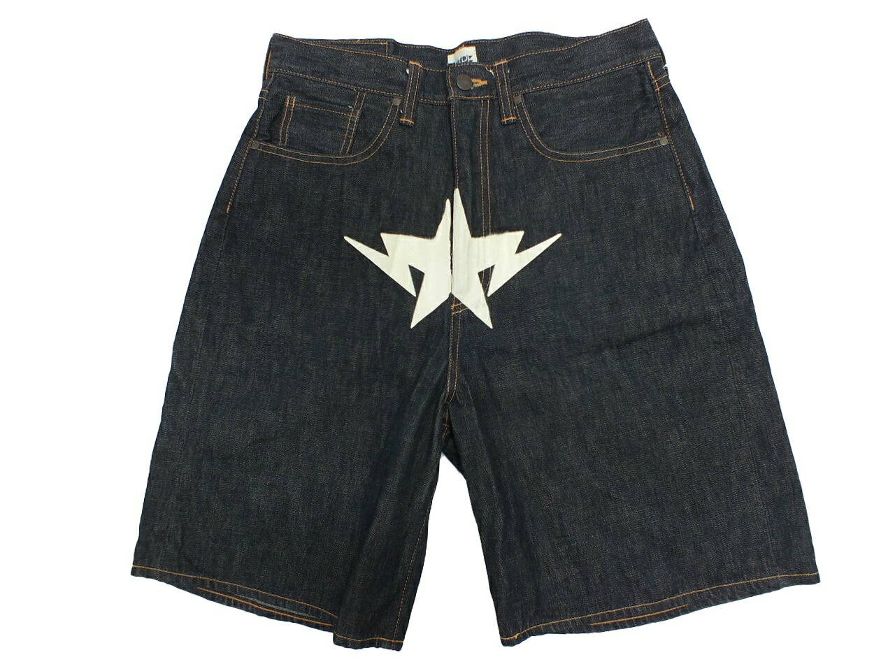 A BATHING APE デニム ハーフパンツ フロントスター 楽天市場】【中古】ア ベイシング エイプ A BATHING APE デニムハーフ