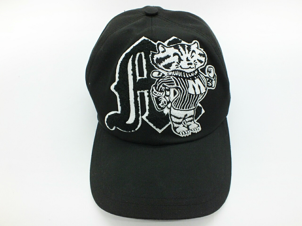 【中古】MSGM タイガー刺繍 ベースボールキャップ 帽子 3540ML04【都城店】