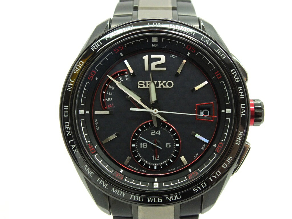 【中古】SEIKO ブライツ SAGA267 8B63-0AS0 \"セイコー チタン ソーラー電波 ウォッチ 腕時計\"【都城店】