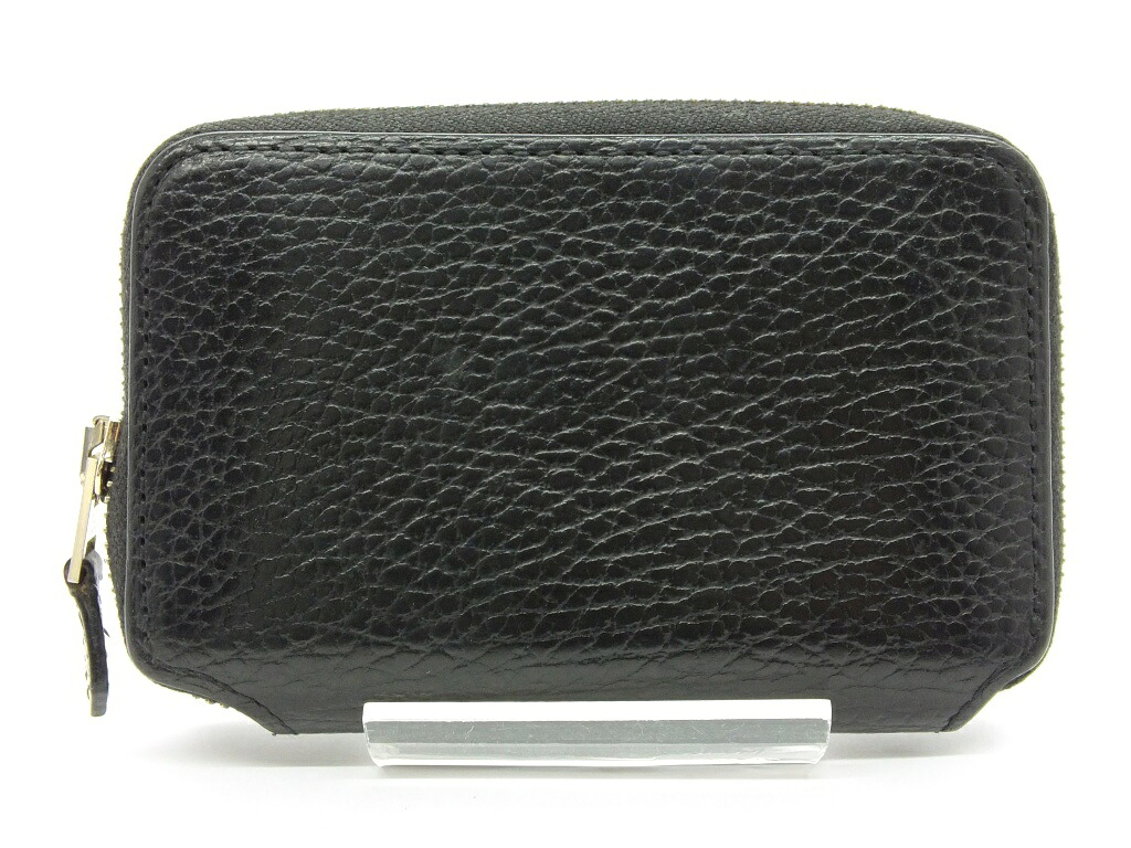 【中古】foot the coacher SHORT ZIP WALLET \"フットザコーチャー なめし革 ショートジップウォレット 御釣り入れ 黒いこと\""【都城店】"