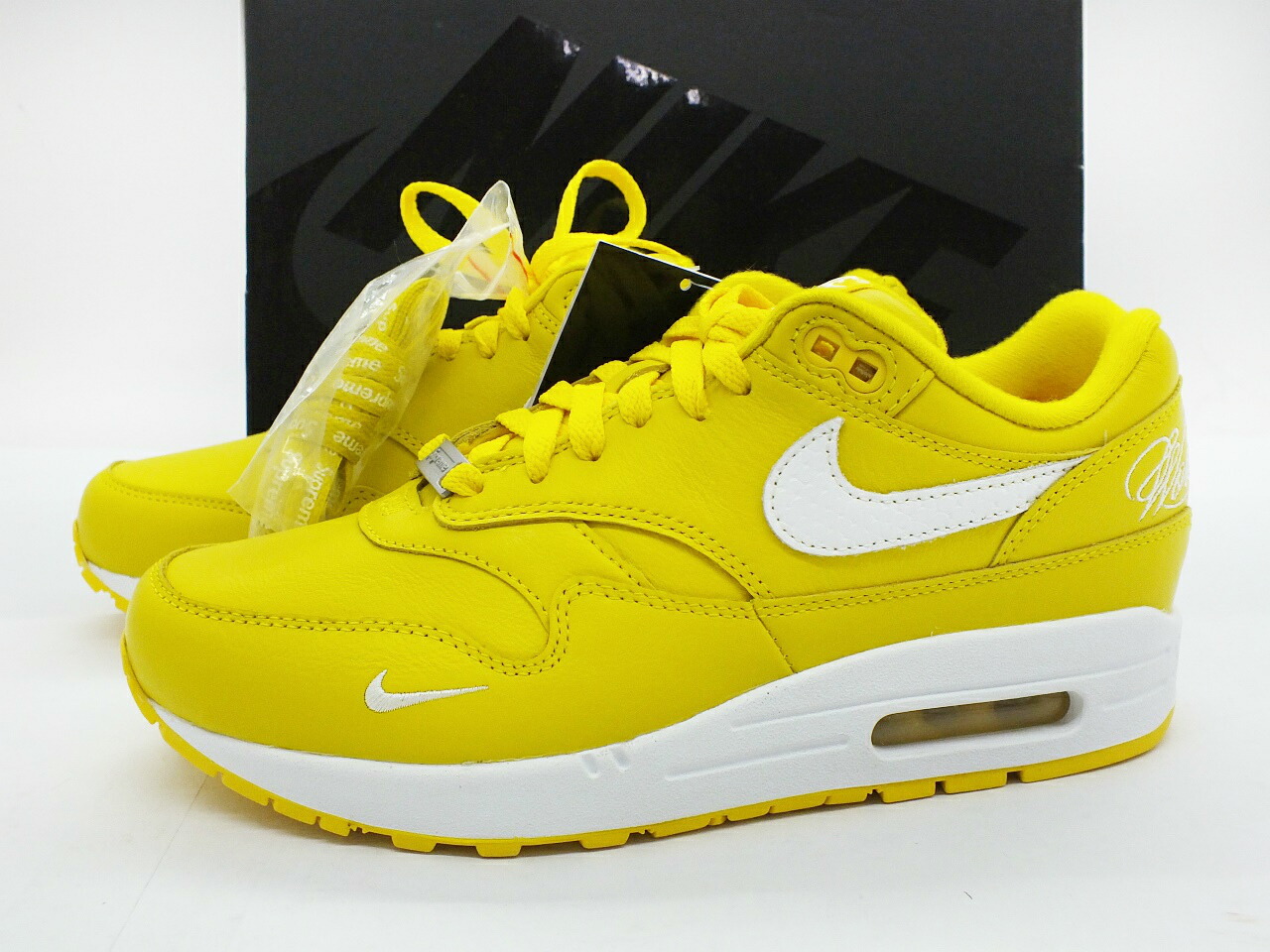 Supreme × Nike Air Max 1 87 SP Yellow シュプリーム×ナイキ Nike Air Max 1 '87 SP Supreme Speed Yellow Men's - HF8813