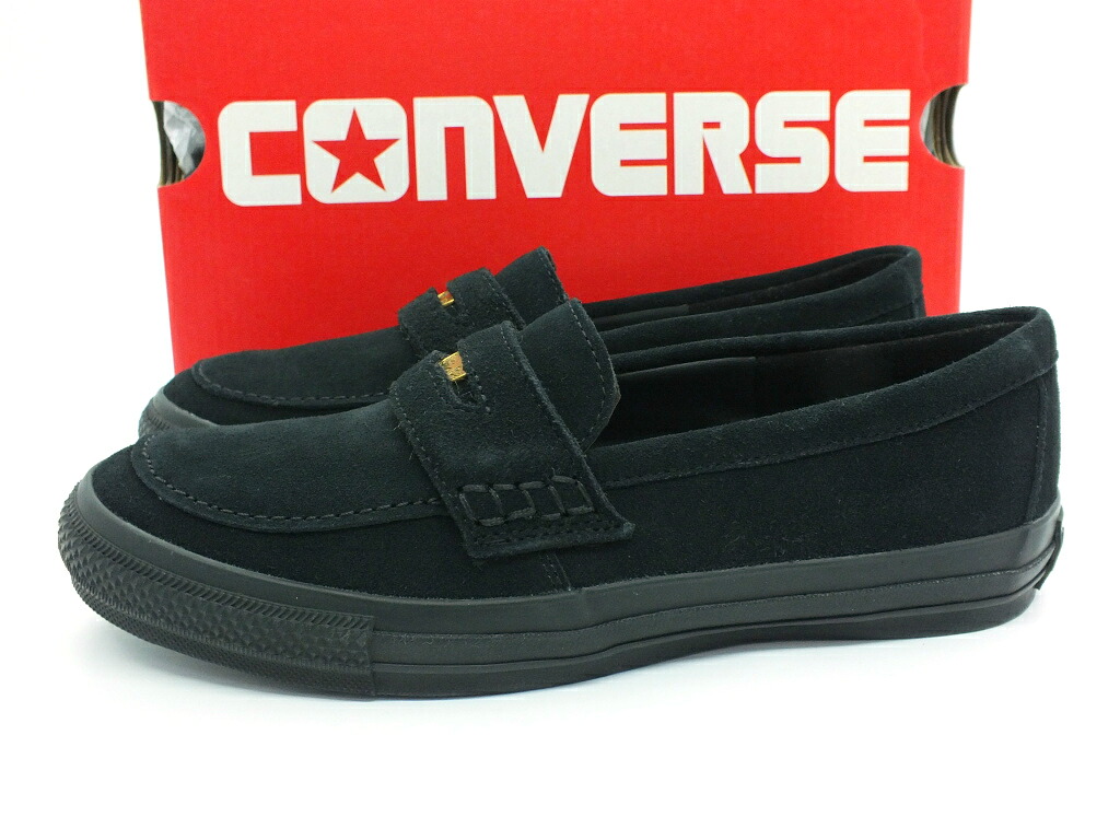 【未使用】CONVERSE  ALL STAR COINLOAFER SU 24.5cm \"リーガル × コンバース オールスター コインローファー スニーカー ブラック\"【都城店/別館】