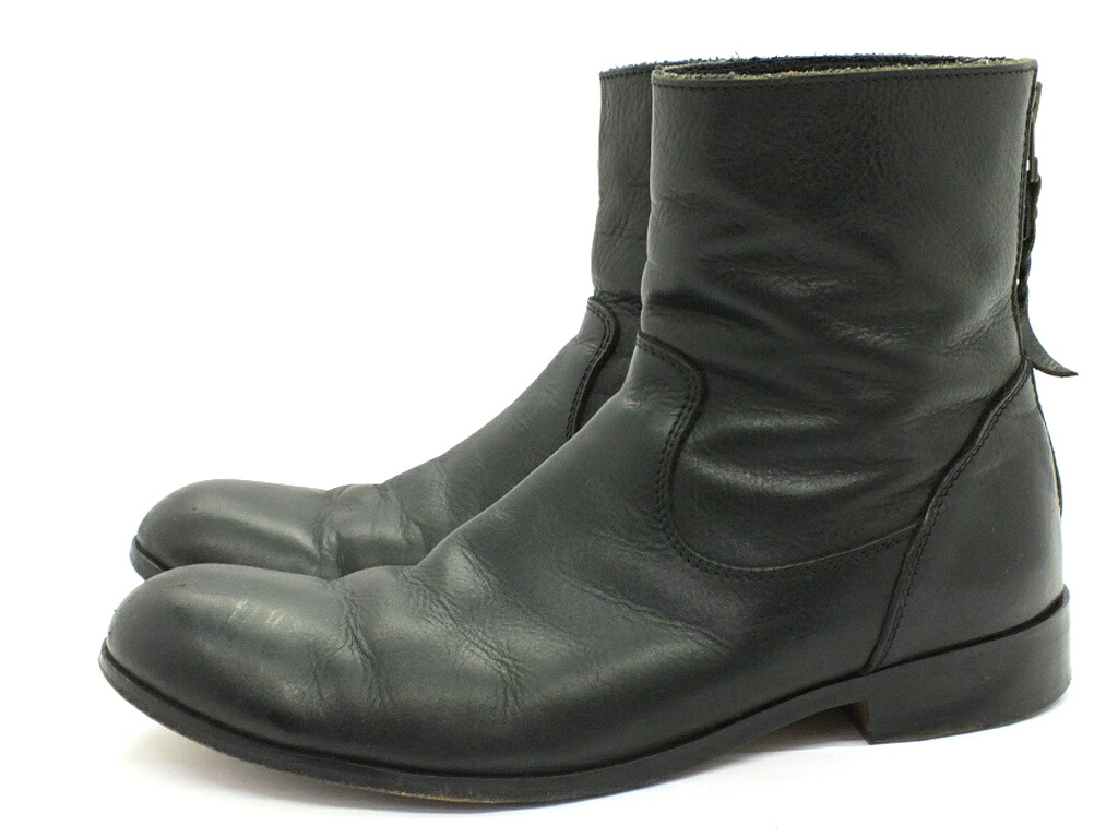 【中古】PADRONE EDWARD バックジップブーツ PU7885-1101 大きさ：41 25.5-26糎 \"パドローネ\"" 【都城店】"