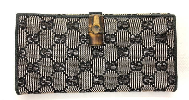 【中古】 GUCCI グッチ バンブー GGキャンバス Wホック 長財布 112522 【一宮店】