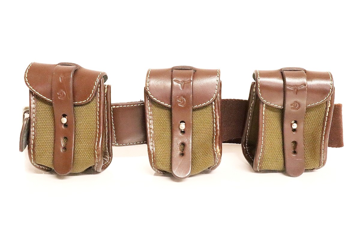 楽天市場】スウェーデン軍 レザーアンモベルト USED レザーバンダリア