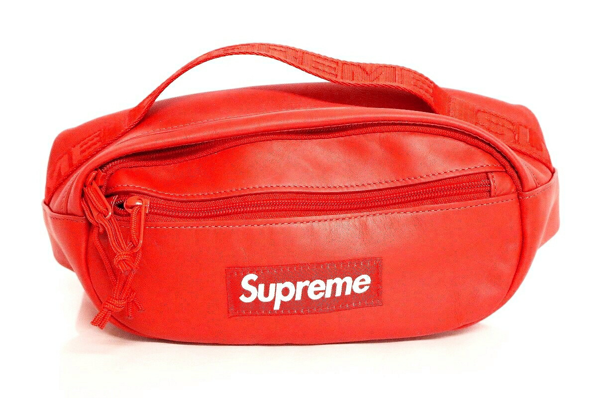 楽天市場】【Supreme Leather Waist Bag Red シュプリーム