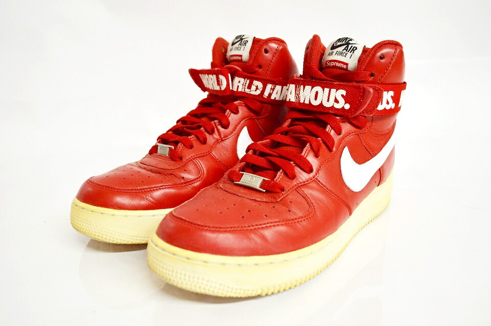 楽天市場】14年製 SUPREME × NIKE AIR FORCE 1 HIGH SP 白黒