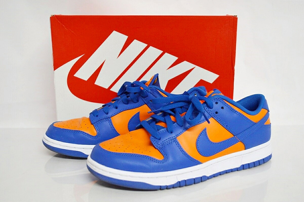 楽天市場】ナイキ ダンク ニックス 青色 ブルー 橙 オレンジ 白色