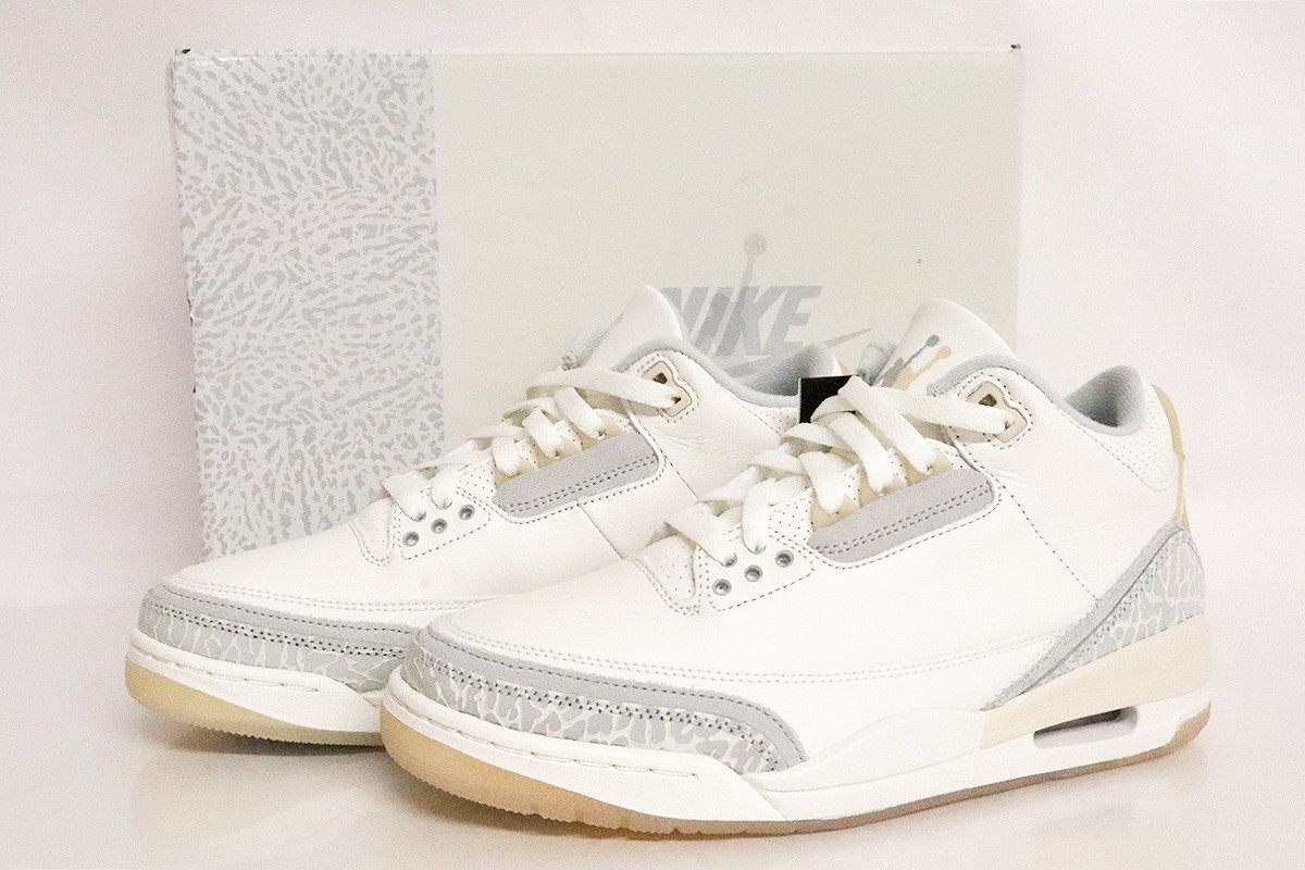 【未使用】NIKE AIR JORDAN 3 RETRO CRAFT FJ9479-100 26.5cm \"ナイキ エア ジョーダン 3 レトロ クラフト スニーカー\"【加納店】