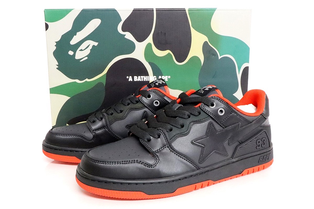 【未当て嵌める】A BATHING APE BAPE SK8 STA #4 1K30191311 27.5糎 \"ア・ベイシング・エイプ ベイプスタ スニーカー\""【加納店】"
