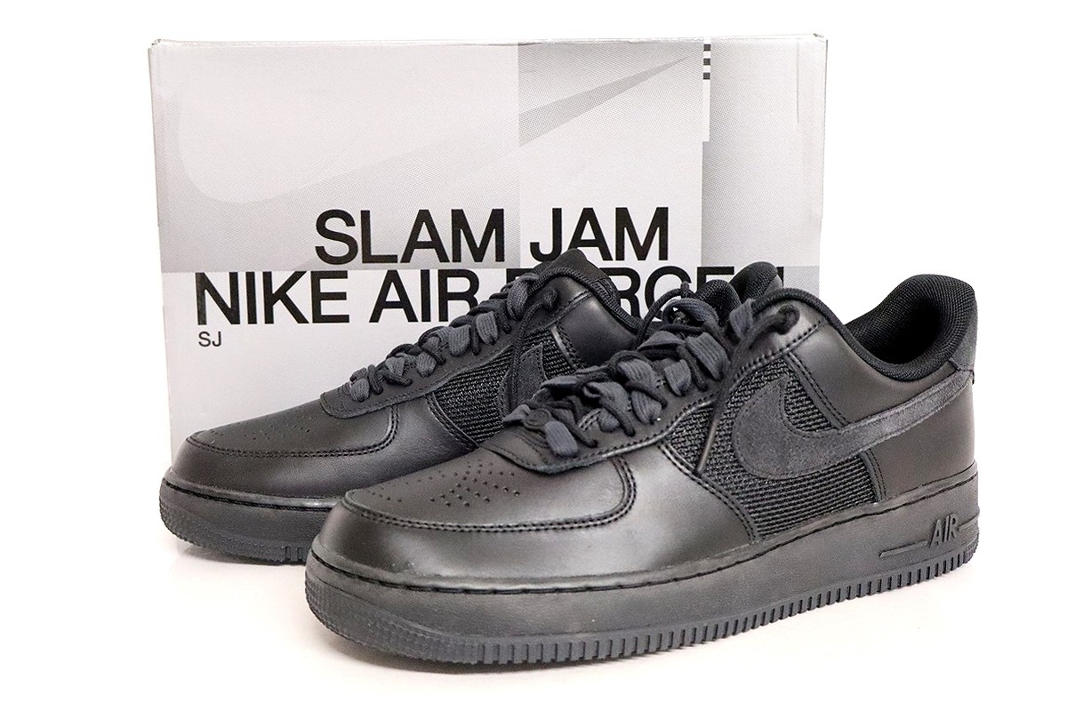 【中古】NIKE×SLAM JAM AIR FORCE 1 LOW SP DX5590-001 28.5糎 \"ナイキ ゲットージャム エア湖 フォース 1 置き目 スニーカー\""【加納店】"