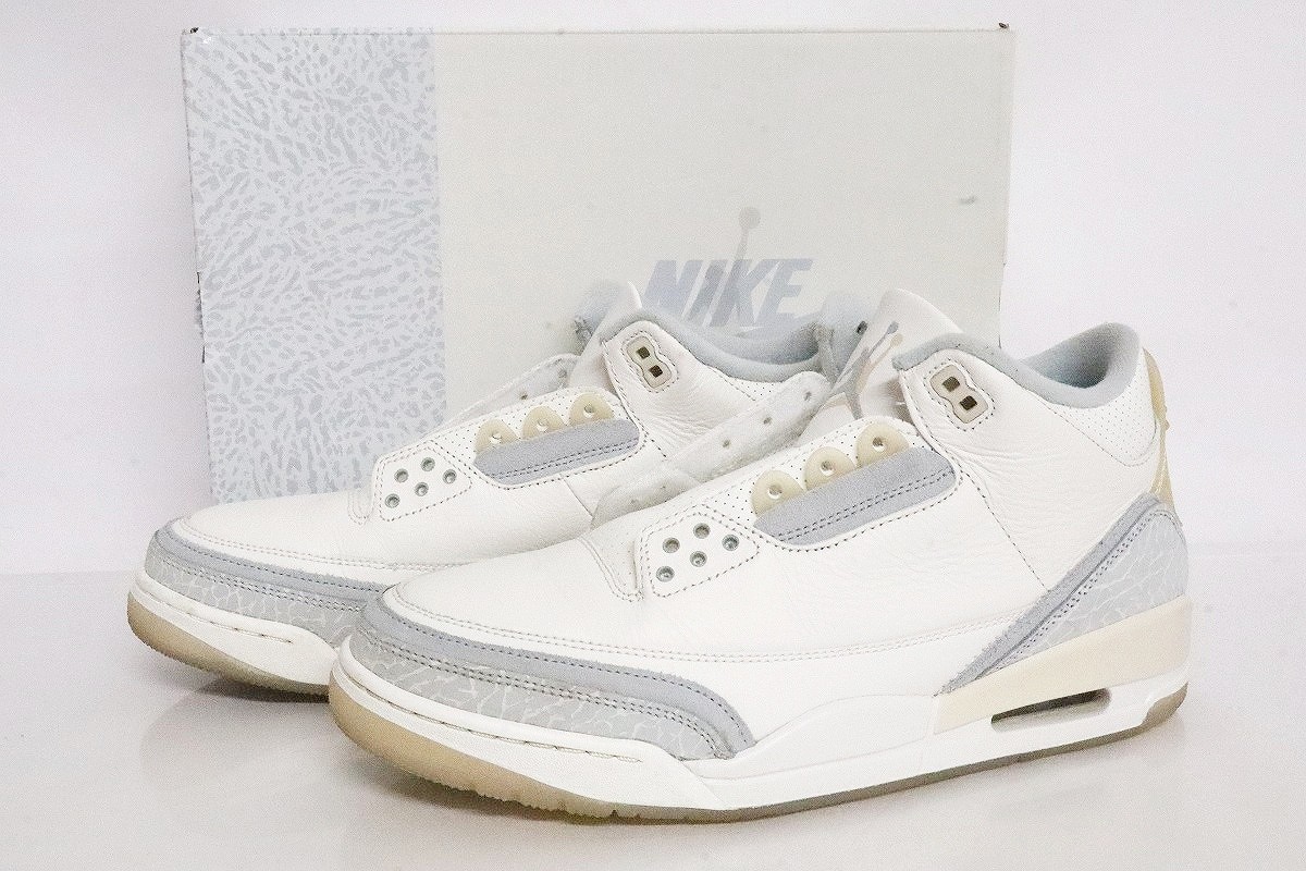 【中古】NIKE AIR JORDAN 3 RETRO CRAFT FJ9479-100 28糎 \"ナイキ エア湖 ジョーダン 3 レトロ 手工芸品 スニーカー\""【加納店】"