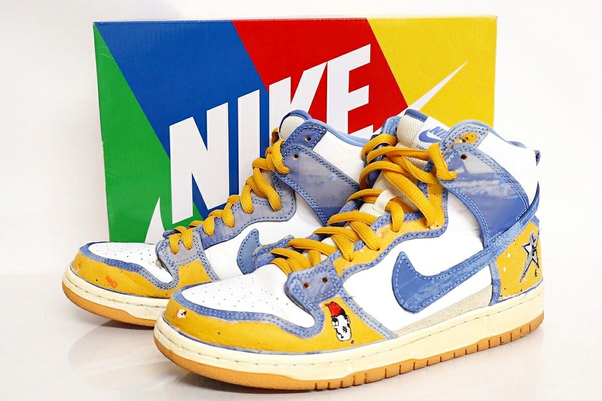 【中古】NIKE×Carpet Company SB DUNK HIGH PRM QS CV1677-100 27糎 \"ナイキ 引っ敷き貴社 ダンク ご機嫌 割り増し金 スニーカー\""【加納店】"