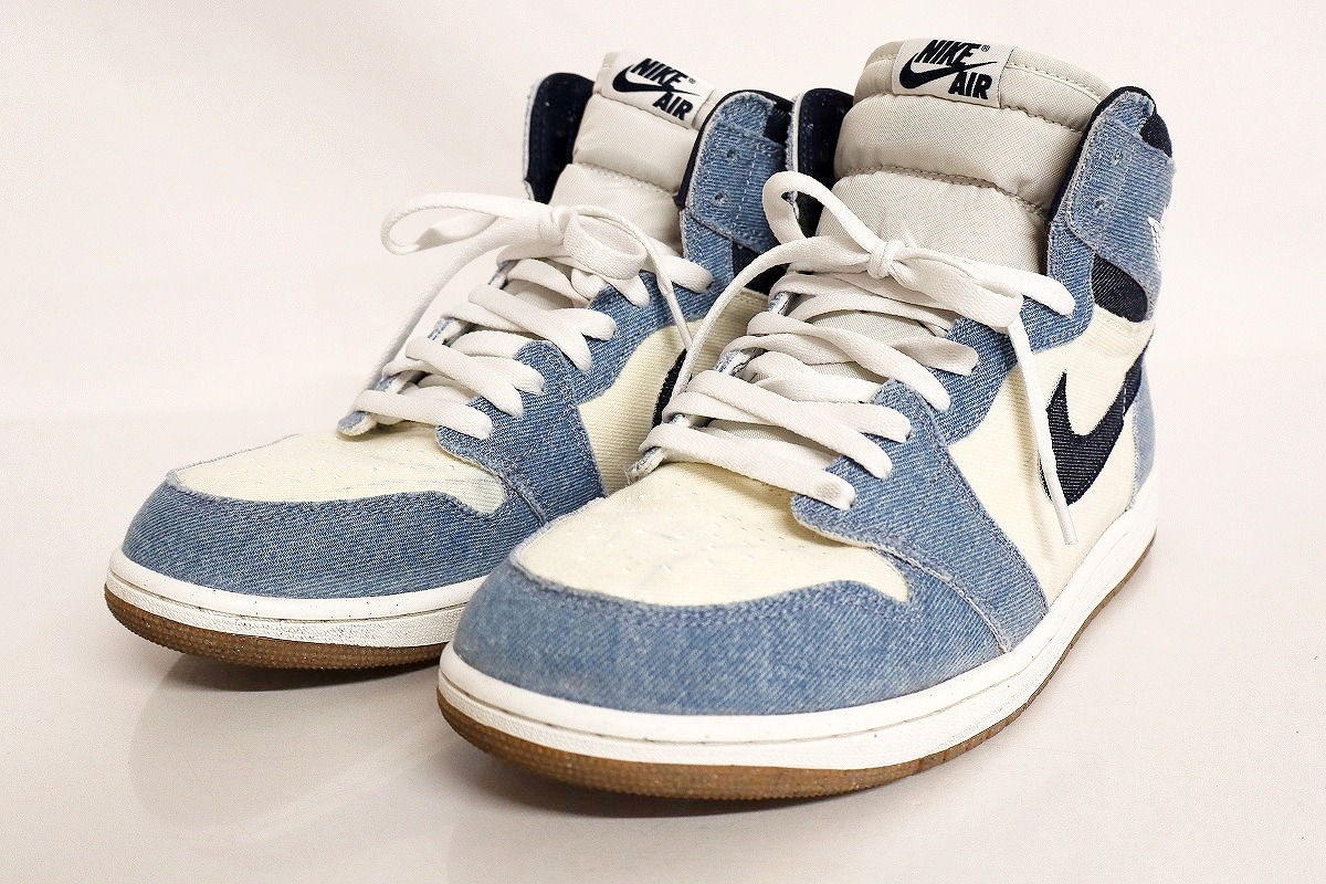 【中古】NIKE AIR JORDAN 1 RETRO HIGH OG \"Denim\"" FQ2947-100 28.5糎 \""ナイキ エア湖 ジョーダン 1 レトロ ご機嫌 スニーカー\""【加納店】"