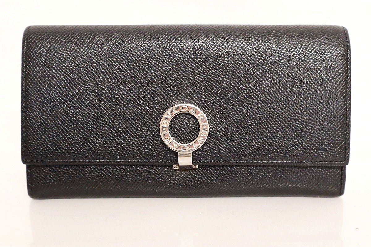 【中古】BVLGARI ブルガリ・ブルガリ 二つ折り長財布 30414 \