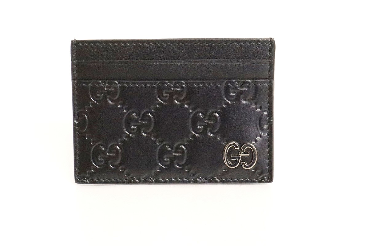 【未使用】GUCCI 名刺入れ　ブラック 楽天市場】GUCCI グッチ グッチシマ GG柄 レザー カードケース