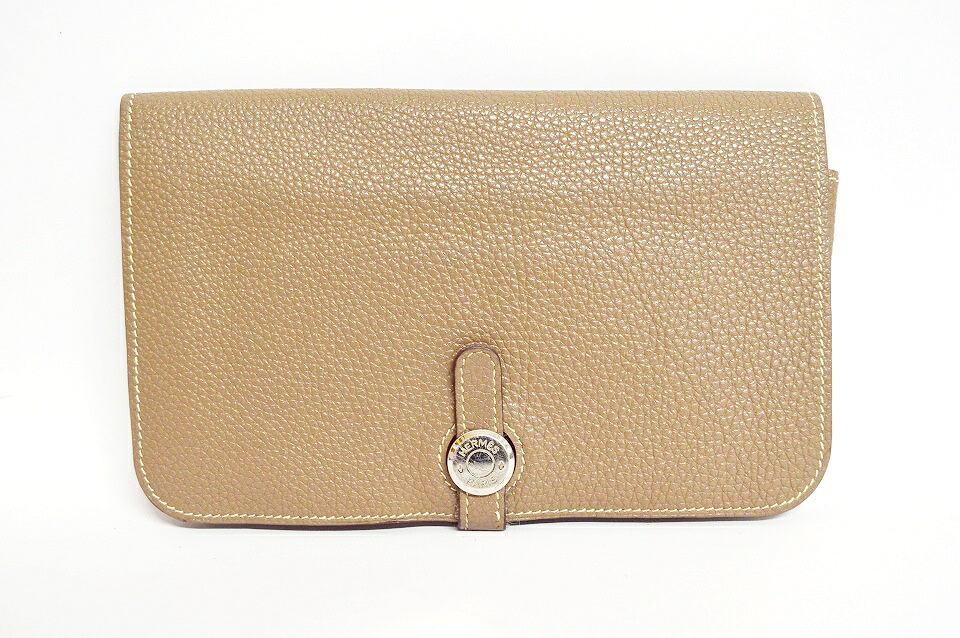 【中古】HERMES ドゴンGM 二つ折り長紙入れ □L目じるし \