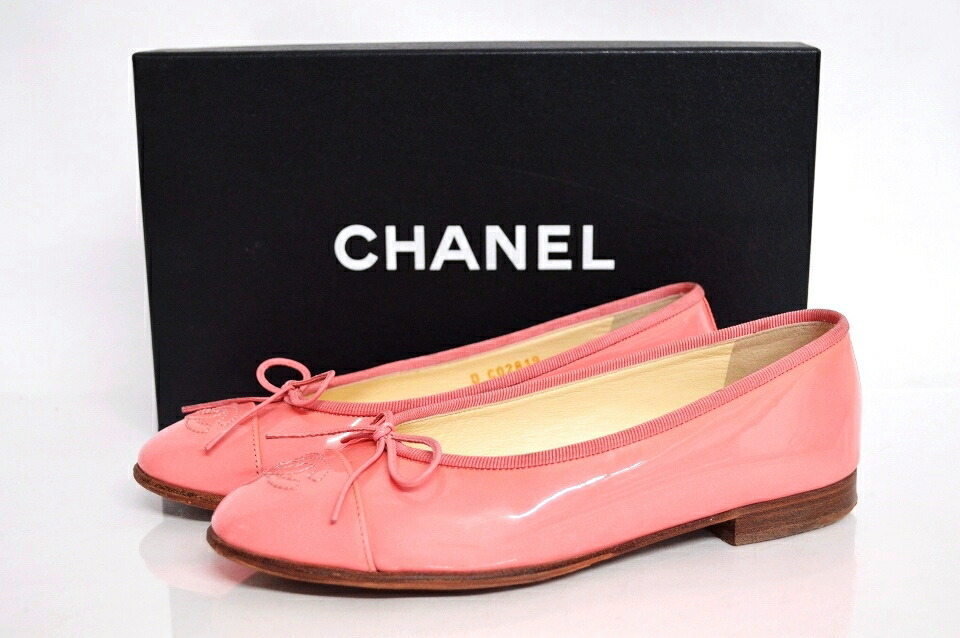 楽天市場】シャネル （CHANEL） バレリーナ リボン パテントレザー