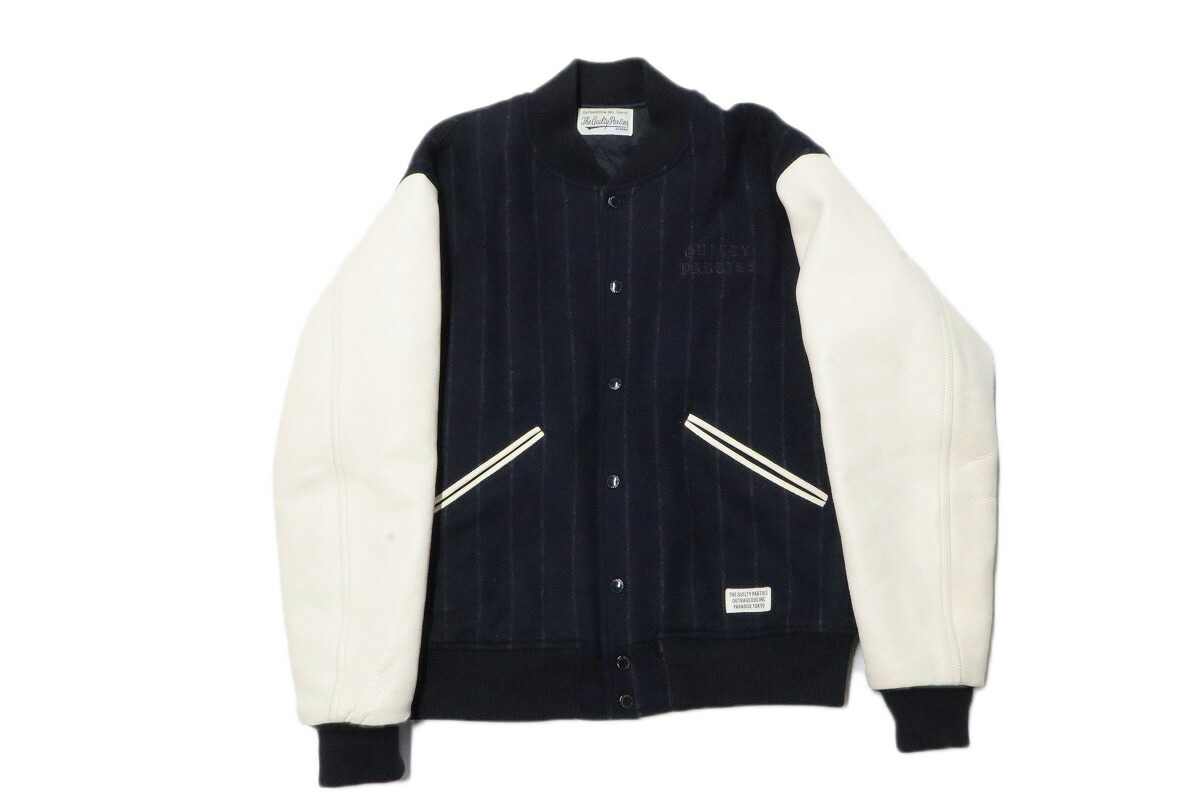 【WACKO MARIA / The Guilty Parties】スタジャン 中古・古着通販】WACKO MARIA (ワコマリア) ロゴ刺繍メルトン