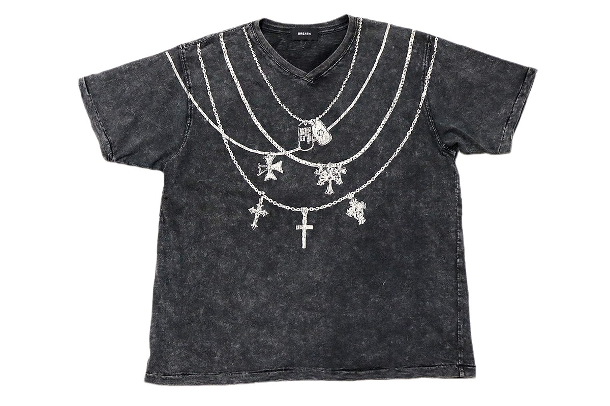 【中古】BREATH NECKLACE V NECK TEE BR25SS-C5029 \"ブレス 首飾り V素っ首 プルオーバー\""【加納店】"