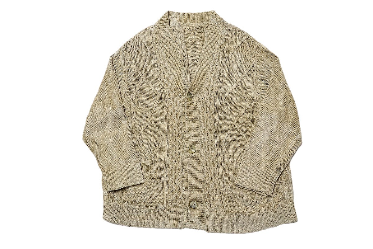 【中古】ABYTS Cable Knit Cardigan ABYTS-006 \"エーバイティーエス 有線テレビ 編み物ジレー\""【加納店】"