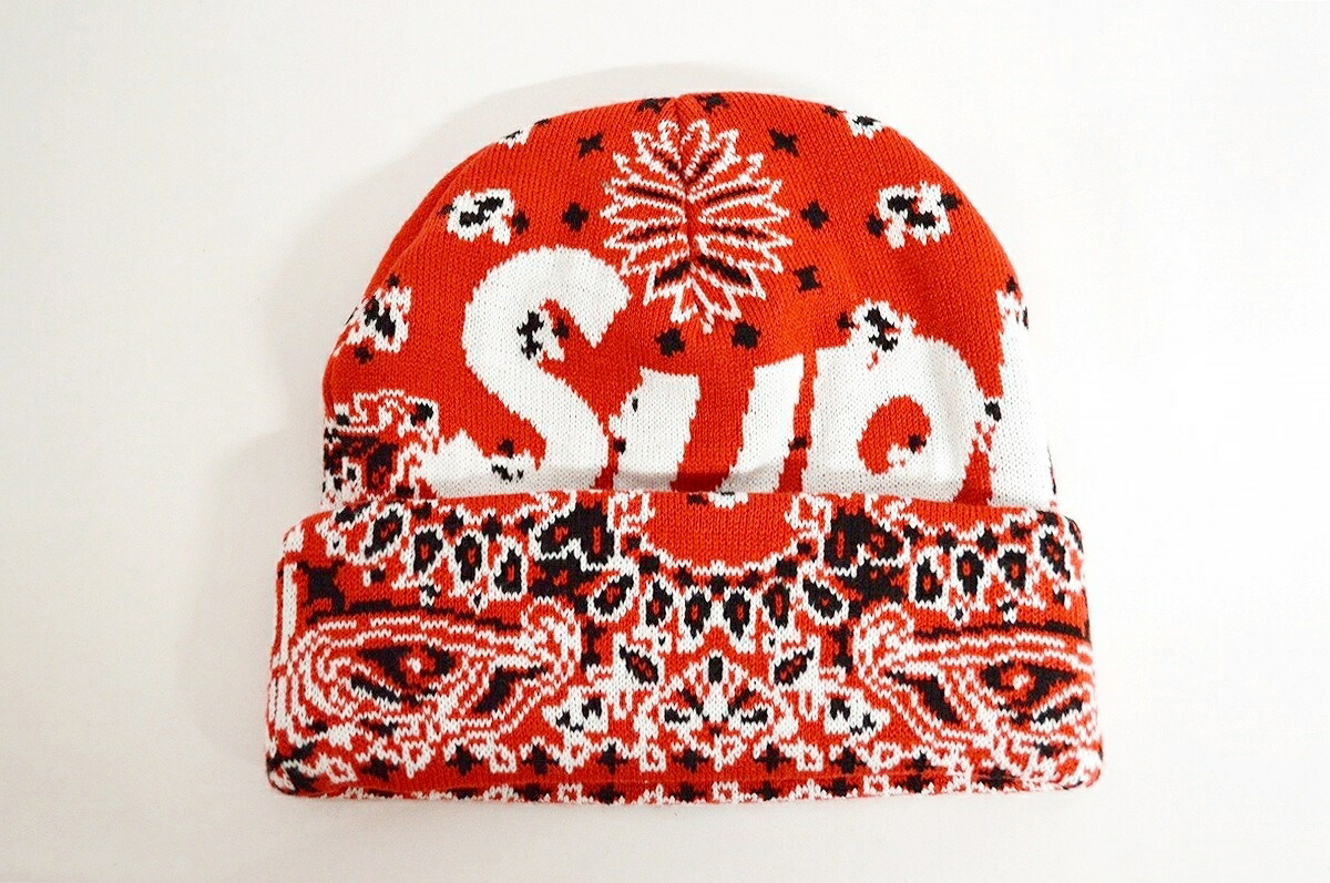 楽天市場】未使用 Supreme シュプリーム ニット帽 ビックロゴ