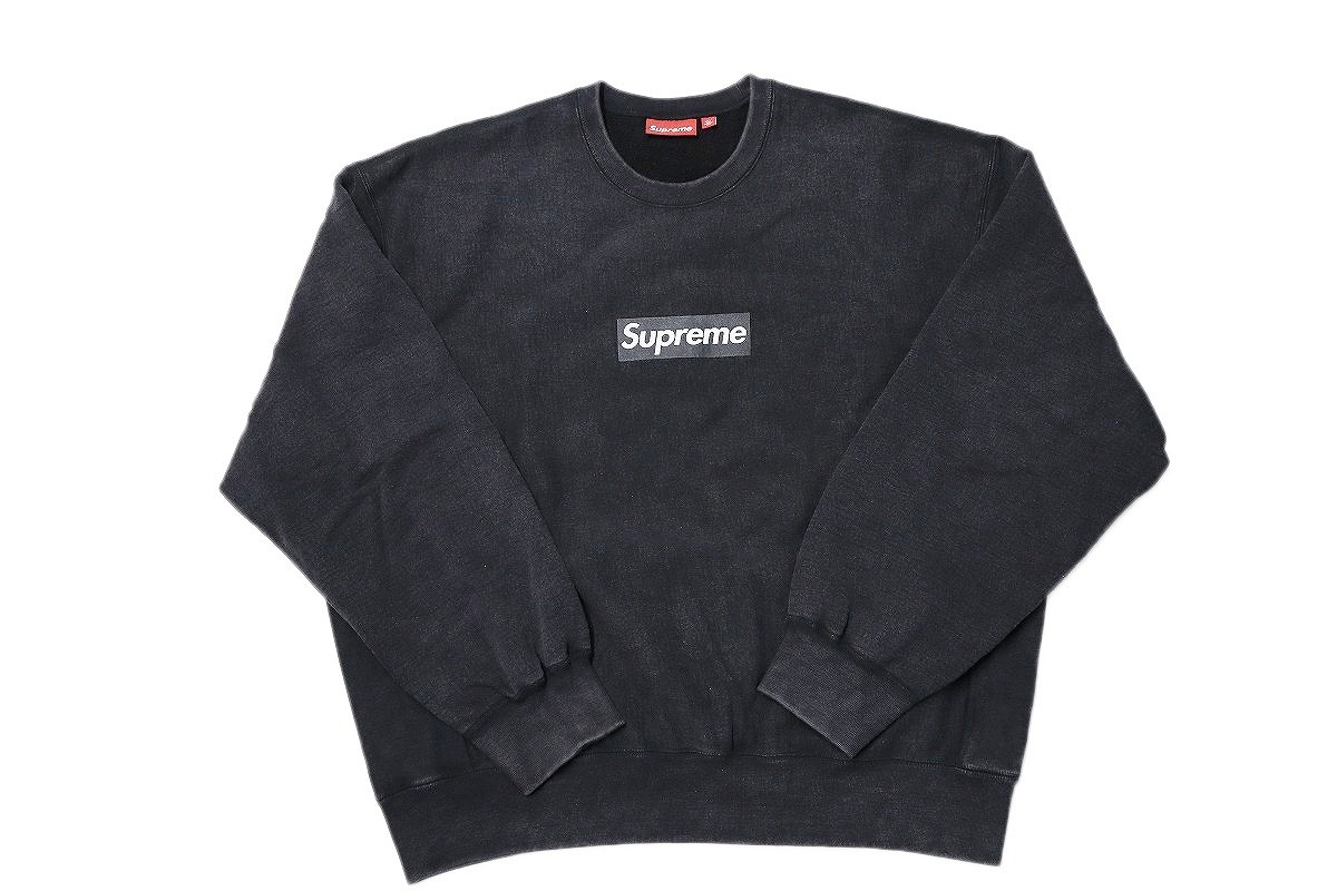 楽天市場】Supreme 25ss Washed Box Logo Crewneck Sweatshirt Lサイズ