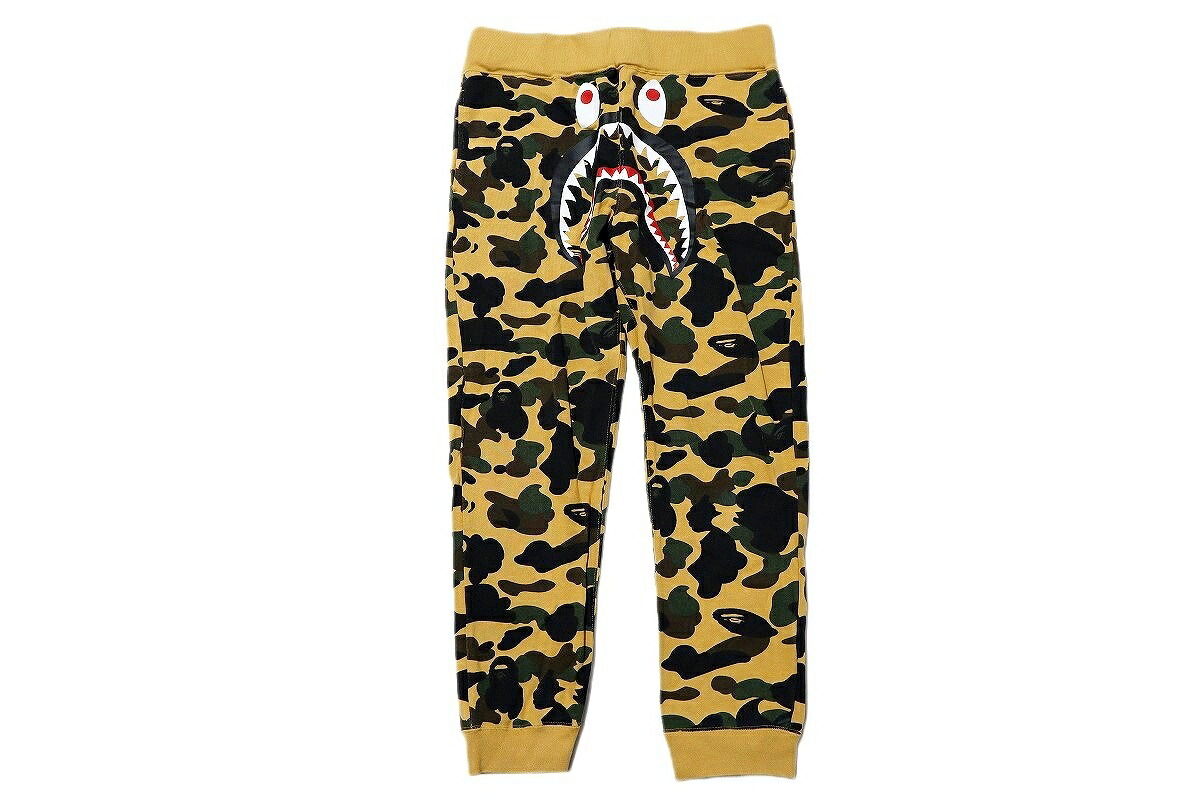 【中古】A BATHING APE 1ST CAMO SHARK SLIM FIT SWEAT PANTS \