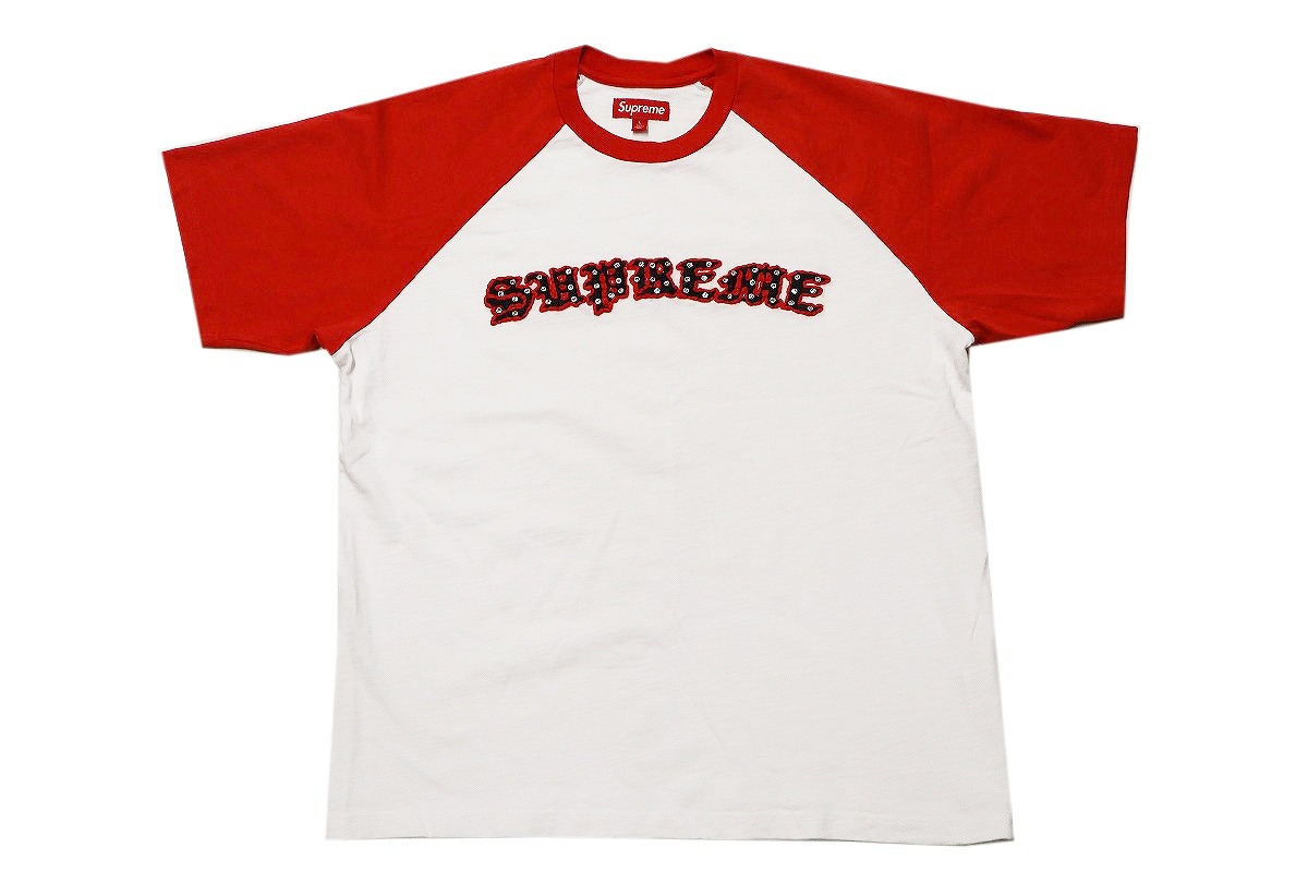【中古】Supreme Rhinestone Raglan S/S Top 26SS \