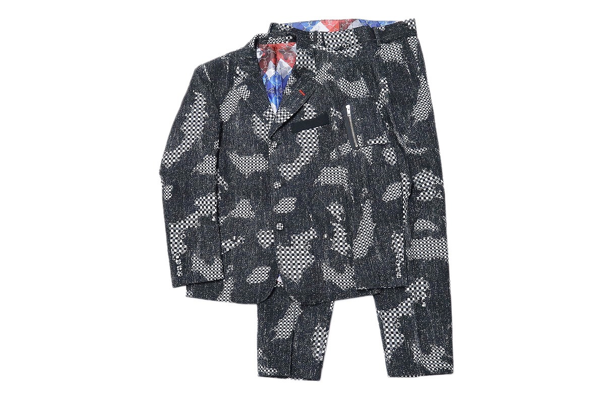 【中古】SWAGGER SWG BLACK PLATINUM Bleach Denim Patt セットアップ SWGJK-583/SWGPTS-670 \