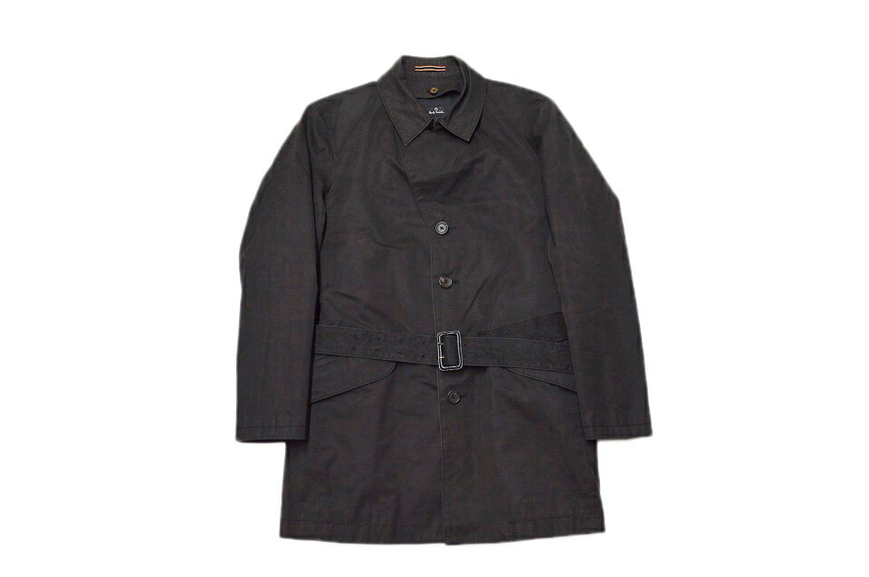Paul Smith LONDON ポールスミス　ロンドン　トレンチコート黒　M 美品▽Paul Smith LONDON ポールスミスロンドン アンゴラ100