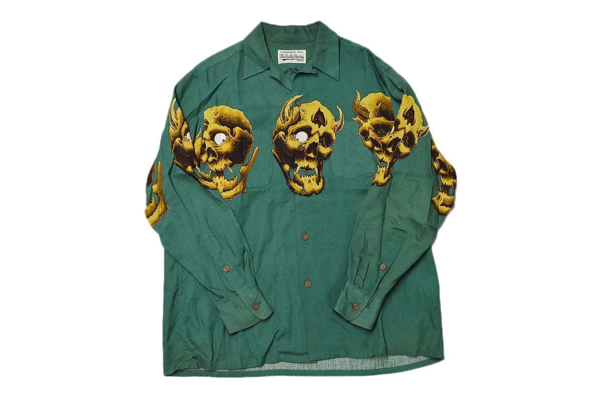 楽天市場】WACKO MARIA x 56 TATTOO STUDIO S/S HAWAIIAN SHIRT NAVY