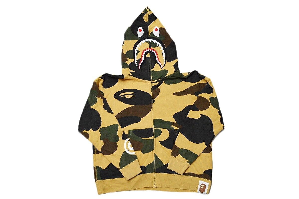 A Bathing Ape カモフラージュ シャークパーカー GIANT SHARK FULL ZIP HOODIE | bape.com