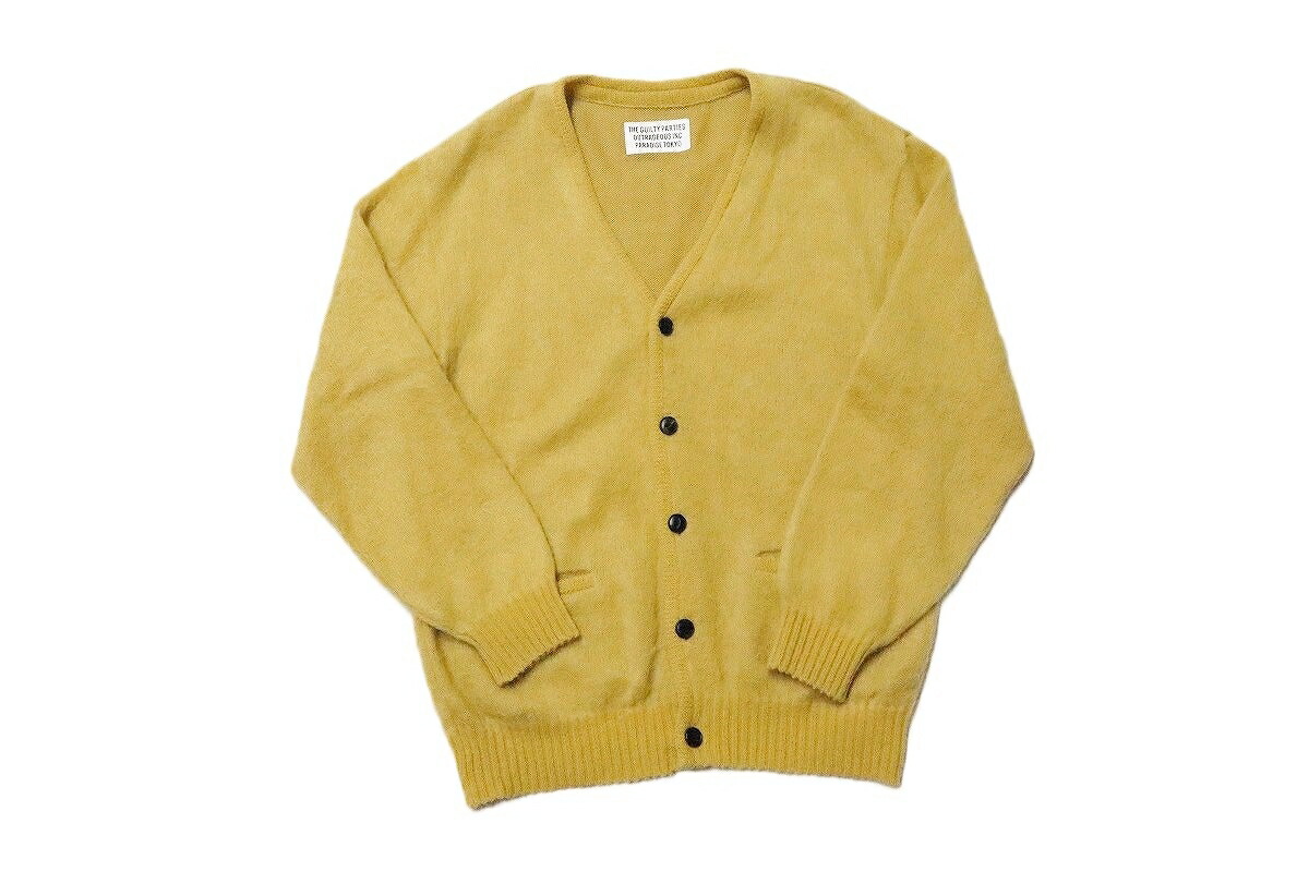 ワコマリア　the guilty parties刺繍　ウールモヘアカーディガンM LEOPARD MOHAIR CARDIGAN 24SS-WMK-KN09(M243G016)｜HANKYU