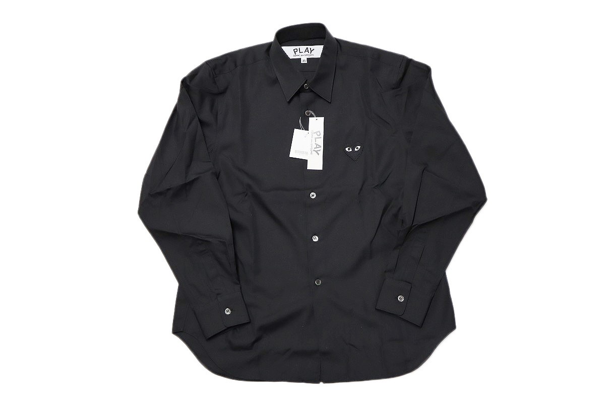 【未使用】PLAY COMME des GARCONS L/S SHIRT BLACK HEART AX-B004 "プレイコムデギャルソン ブラックハート 長袖シャツ"【加納店】｜FIVE MALL