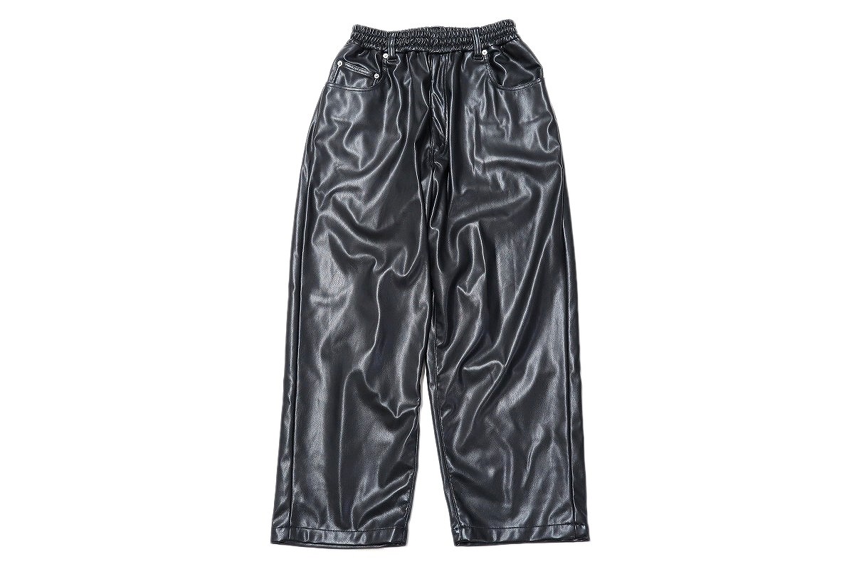 【中古】COOTIE Faux Leather 5 Pocket Wide Easy Pants CTE-24A116 24AW \