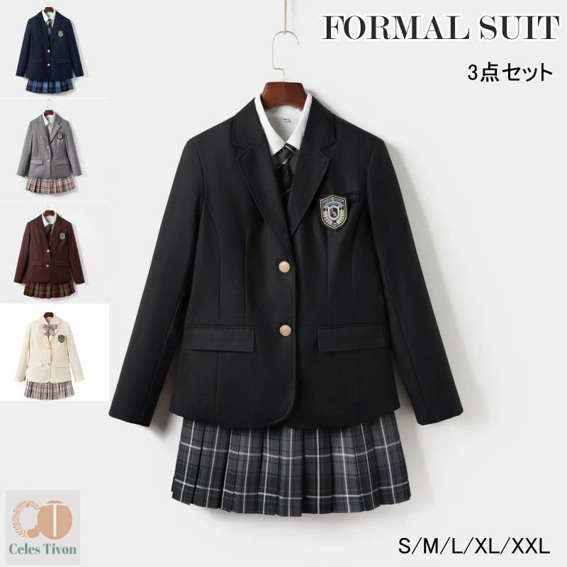 楽天市場】卒業式 スーツ 女の子 韓国風 制服 ジャケット スカート