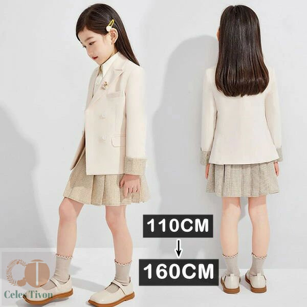 卒業式 スーツ 女の子 小学生 入学式 スーツ キッズスーツ 女児スーツ ベージュ ピンクパープル ジャケット スカート フォーマルスーツ かわいい 七五三 入学式 ガール 卒業式服 卒園式 入園式 ベビー 子供服 発表会110 120 130 140 150 160